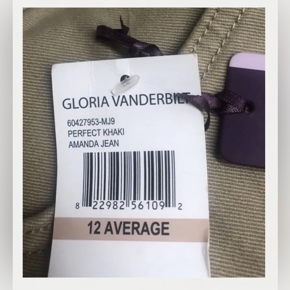 Gloria,Vanderbilt,Khaki AMANDA The Original Slimming Jean.Size 12 Heritage Fit. - Picture 3 of 7